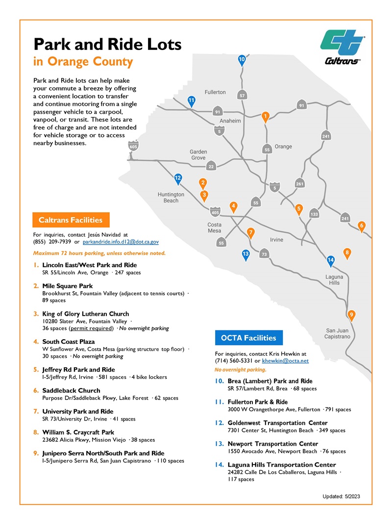 D12 Park and Ride Orange County 